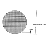 KR466 Grid Reticle 0.5mm squares over 30mm Field of View.