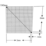 KR471 Grid Reticle 400 Squares 20mm x 20mm
