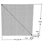 KR476 Grid Reticle 1,600 Squares 12mm x 12mm