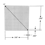 KR479 Grid Reticle 400 Squares 0.100" x 0.100"