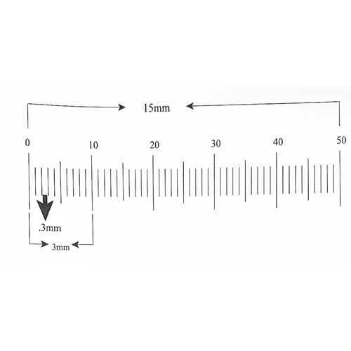 Kr275 Ruler Reticle 15mm In 50 Divisions