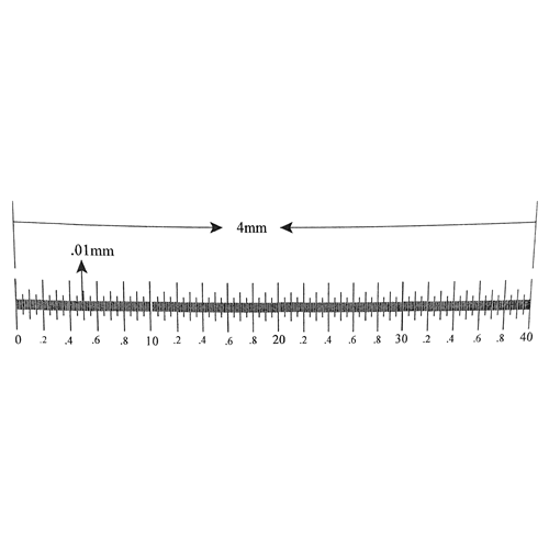 KR2230 Ruler Reticle 4mm in 400 Divisions