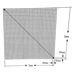 KR473 Grid Reticle 1,600 Squares 2mm x 2mm