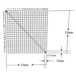 KR483 Grid Reticle 400 Squares 100um x 100um