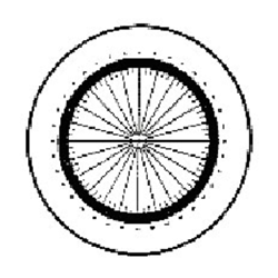 KR810 Comparator Reticle 360 Degrees Protractor